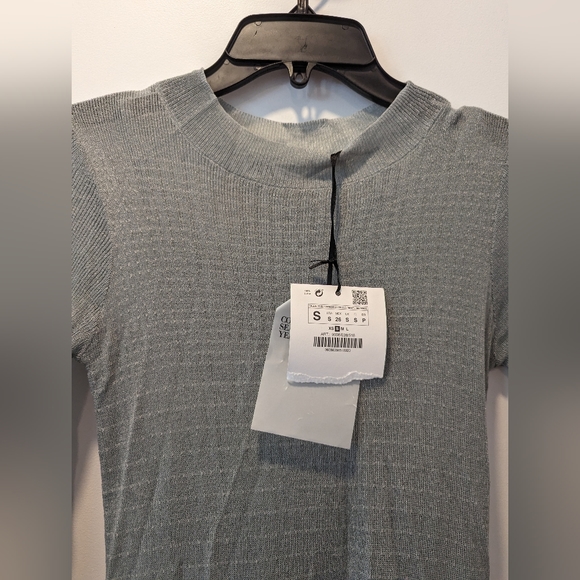 Zara Dusty Mint Dress Size S - Picture 4 of 5